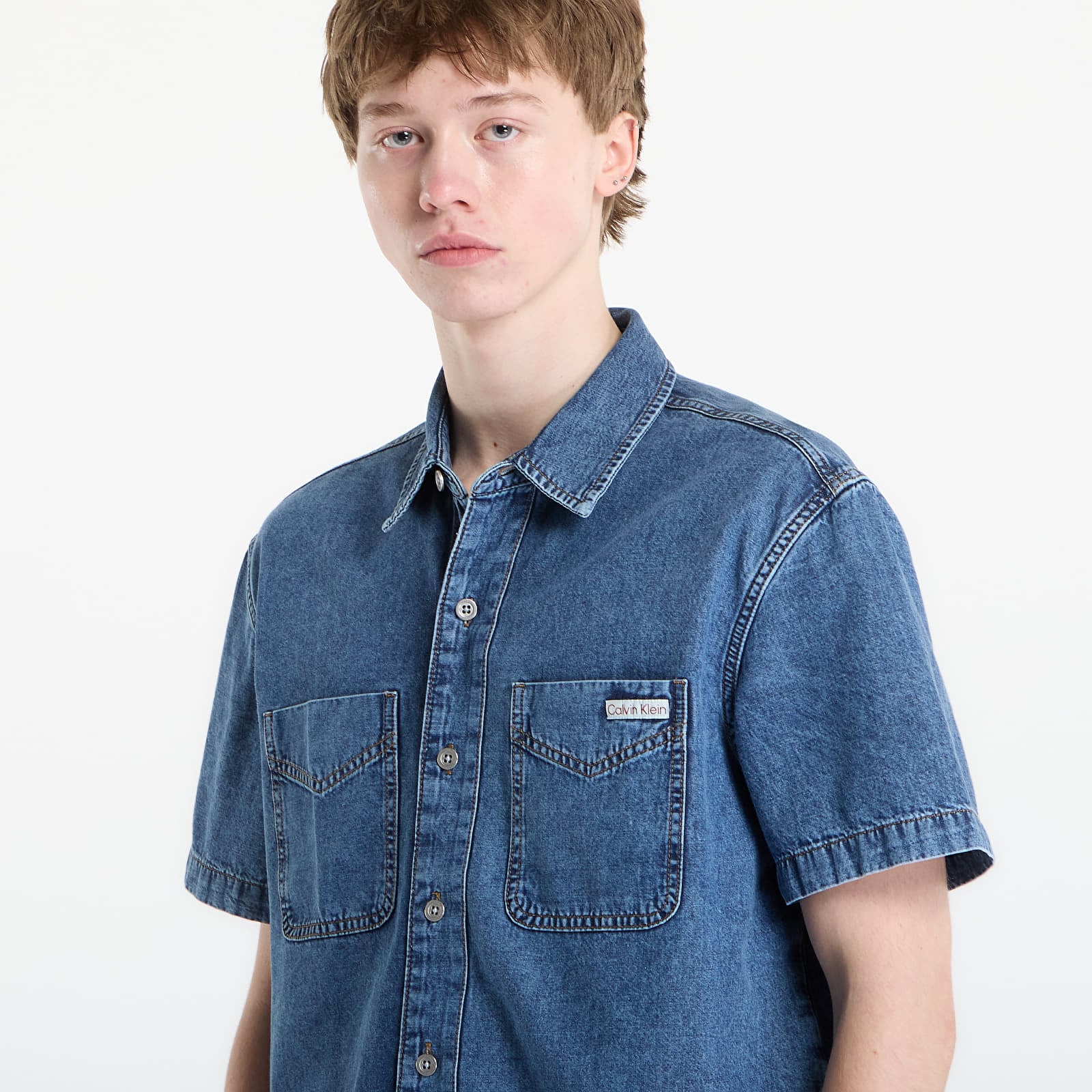 Cămașă bărbătească Calvin Klein Jeans Shirt Beckford Blue
