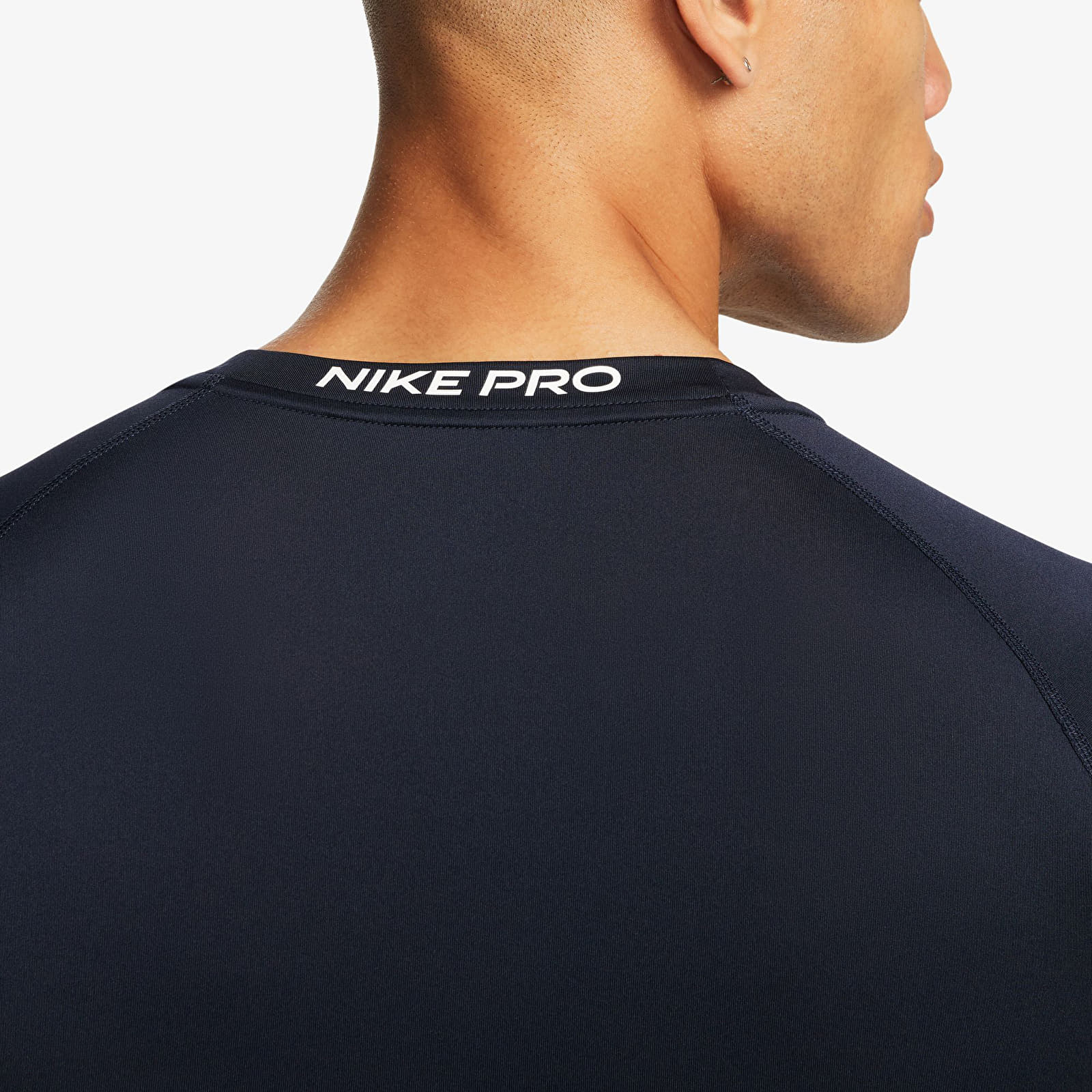 Moški brezrokavniki Nike Pro Men's Dri-FIT Tight Long-Sleeve Fitness Top Obsidian/ White