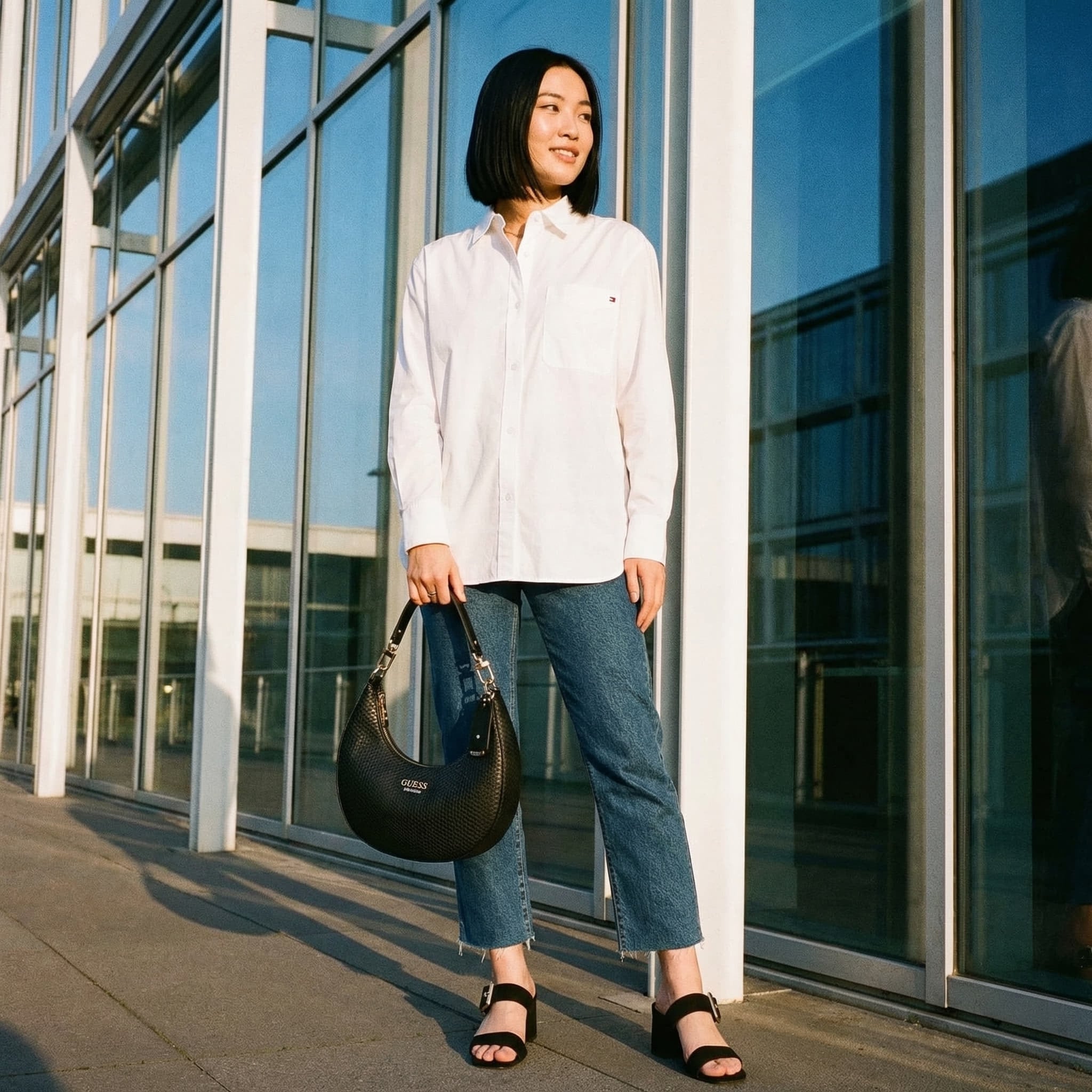 Koszule Tommy Hilfiger Ess Poplin Easy Fit Shirt Optic White