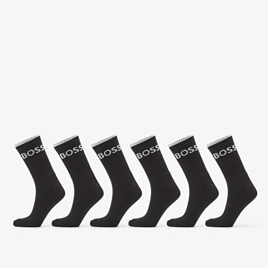 Hugo Boss 6-Pack QS Stripe CC Socks Black