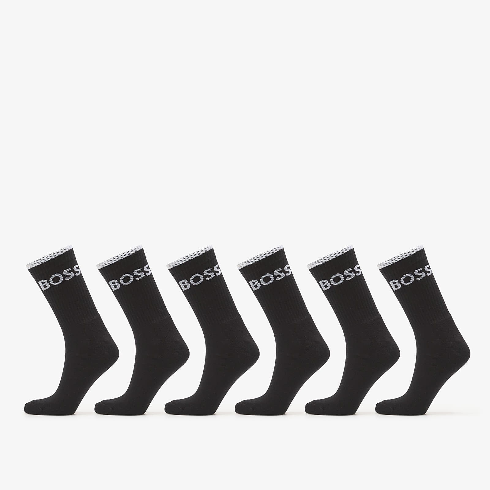 Men's socks Hugo Boss 6-Pack QS Stripe CC Socks Black