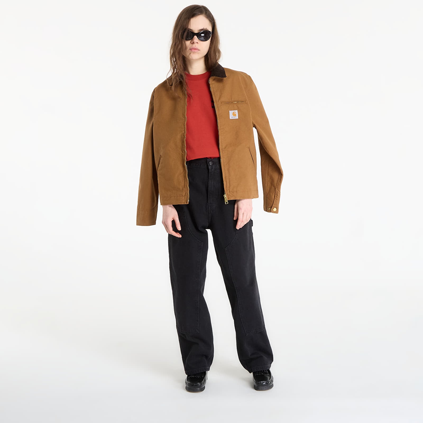 Női farmerek Carhartt WIP W' Brandon Double Knee Pant Black