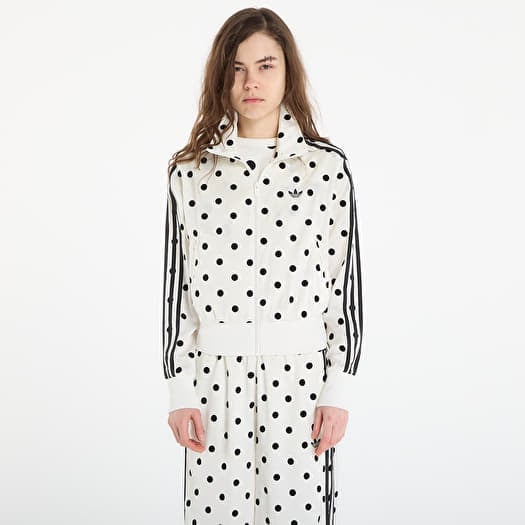 Суитшърт adidas Satin Polka Dots Tt Track Top Off White