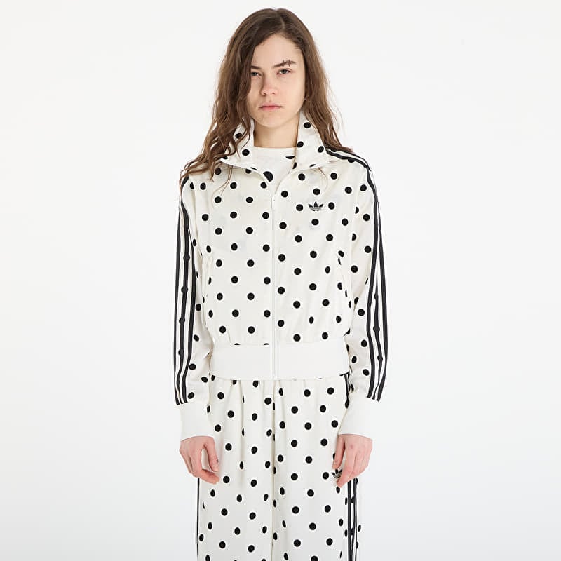 adidas Satin Polka Dots Tt Track Top Off White | Queens