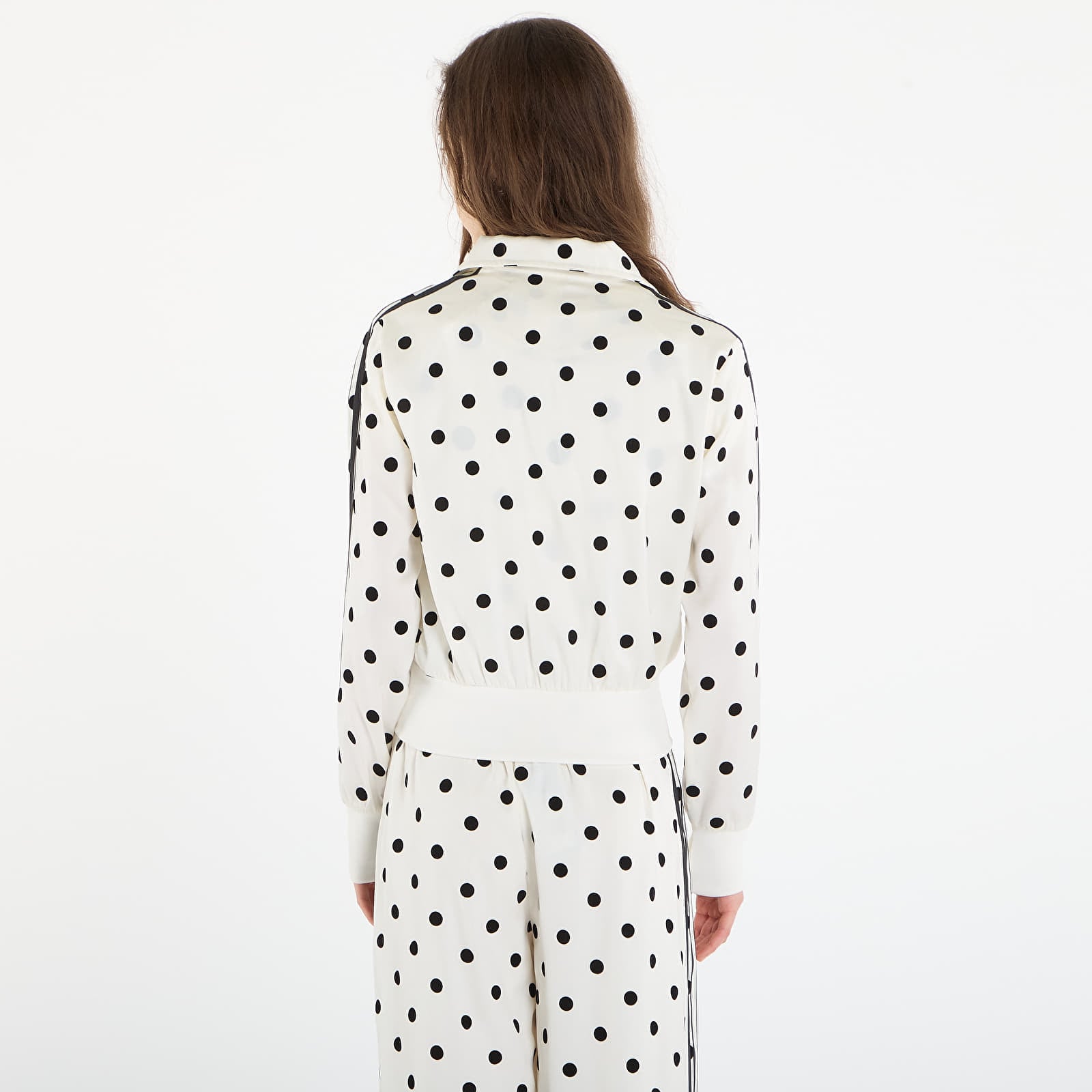 Дамски суичъри adidas Satin Polka Dots Tt Track Top Off White