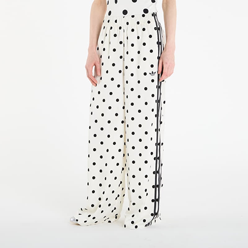 adidas Satin Polka Dots Wide Leg Pant Off White