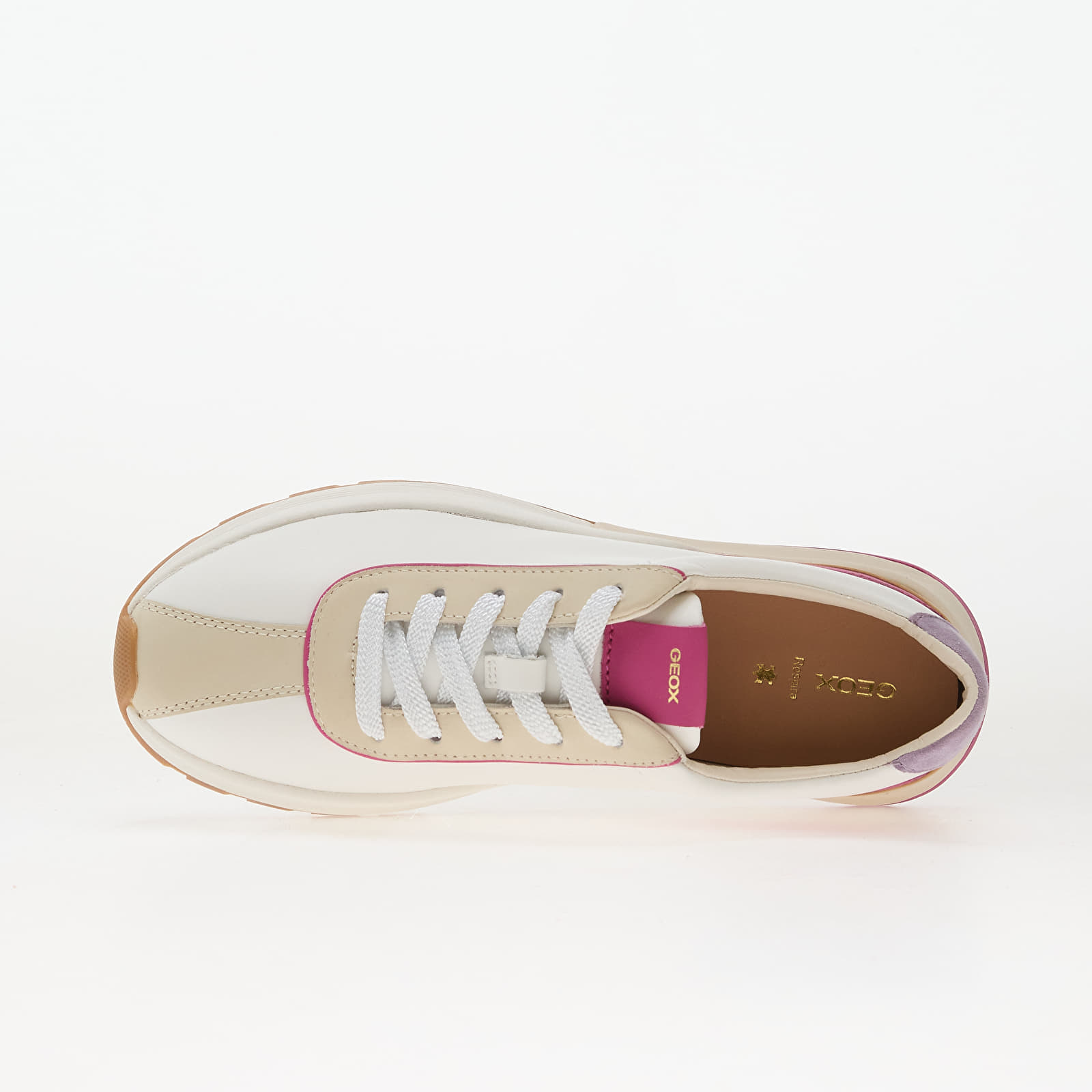 Moteriški sportiniai bateliai ir avalynė Geox D Metropoli White/ Cyclamen