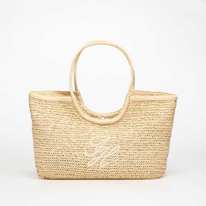 Tommy Hilfiger Elevated Summer Tote Raffia Beige