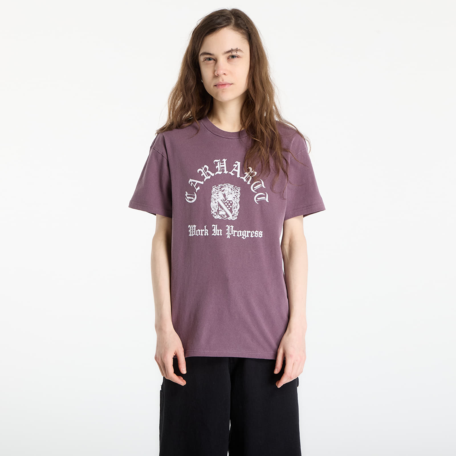 Pánská trička Carhartt WIP S/S Coat Of Arms T-Shirt UNISEX Cozy Purple