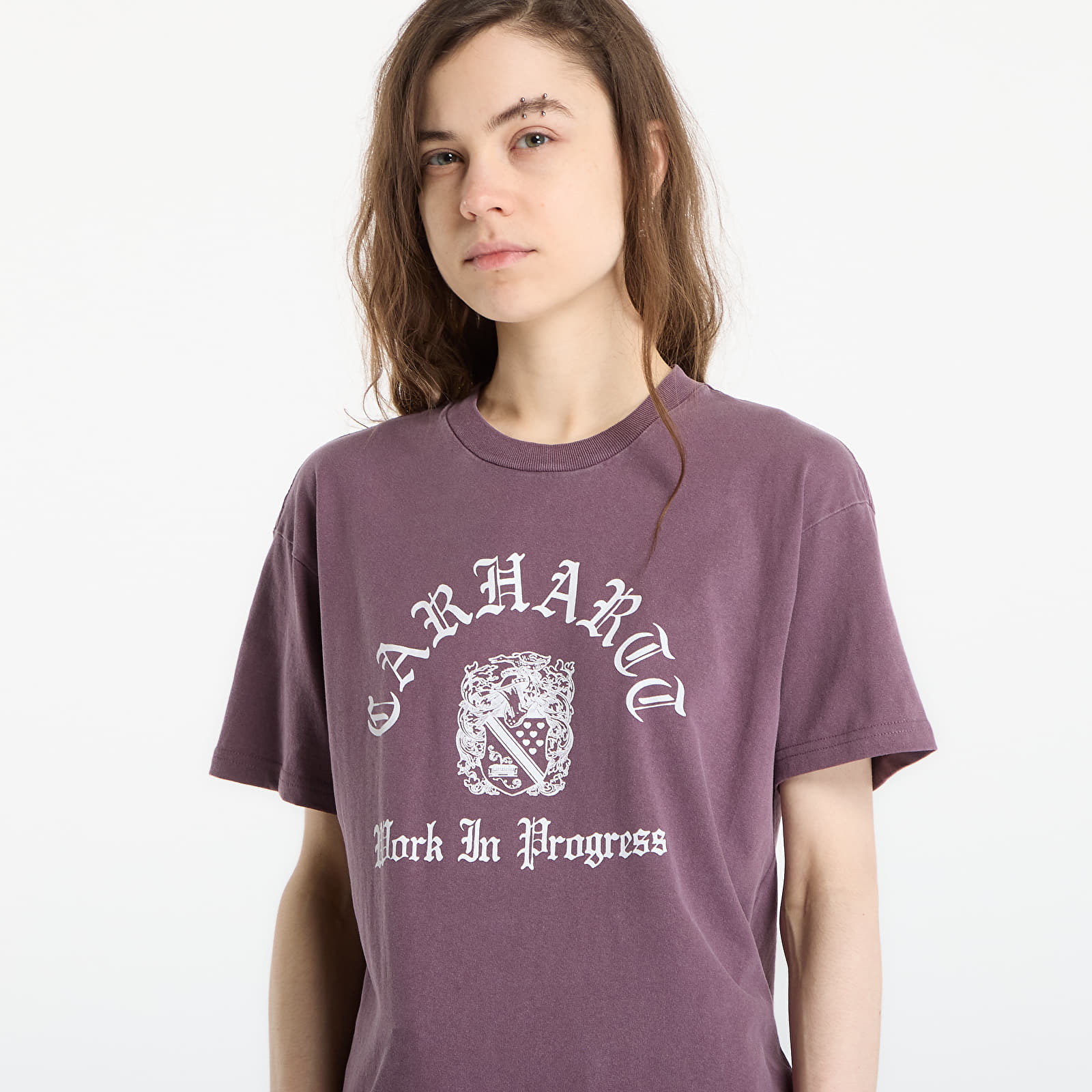 Pánská trička Carhartt WIP S/S Coat Of Arms T-Shirt UNISEX Cozy Purple
