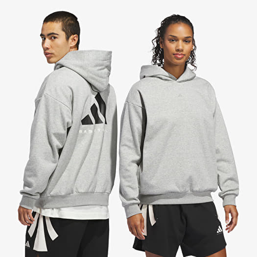 Sweatshirt adidas Basketball Fleece Hoodie (Gender Neutral) Medium Grey Heather