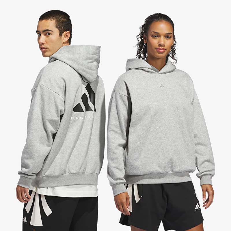 Світшот adidas Basketball Fleece Hoodie (Gender Neutral) Medium Grey Heather