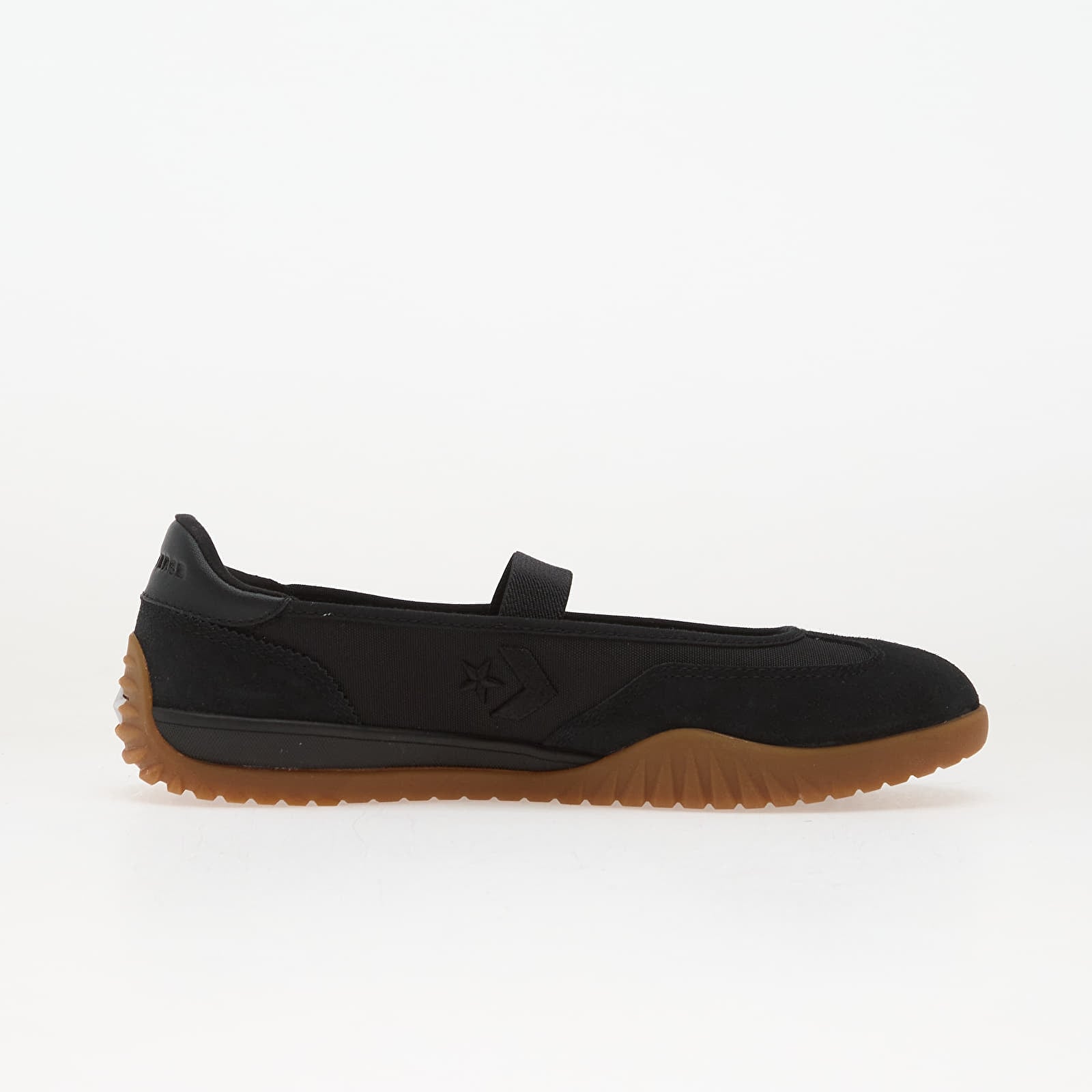 Vīriešu čības un apavi Converse Run Star Trainer Ballet Flat Black/ Black/ Gum