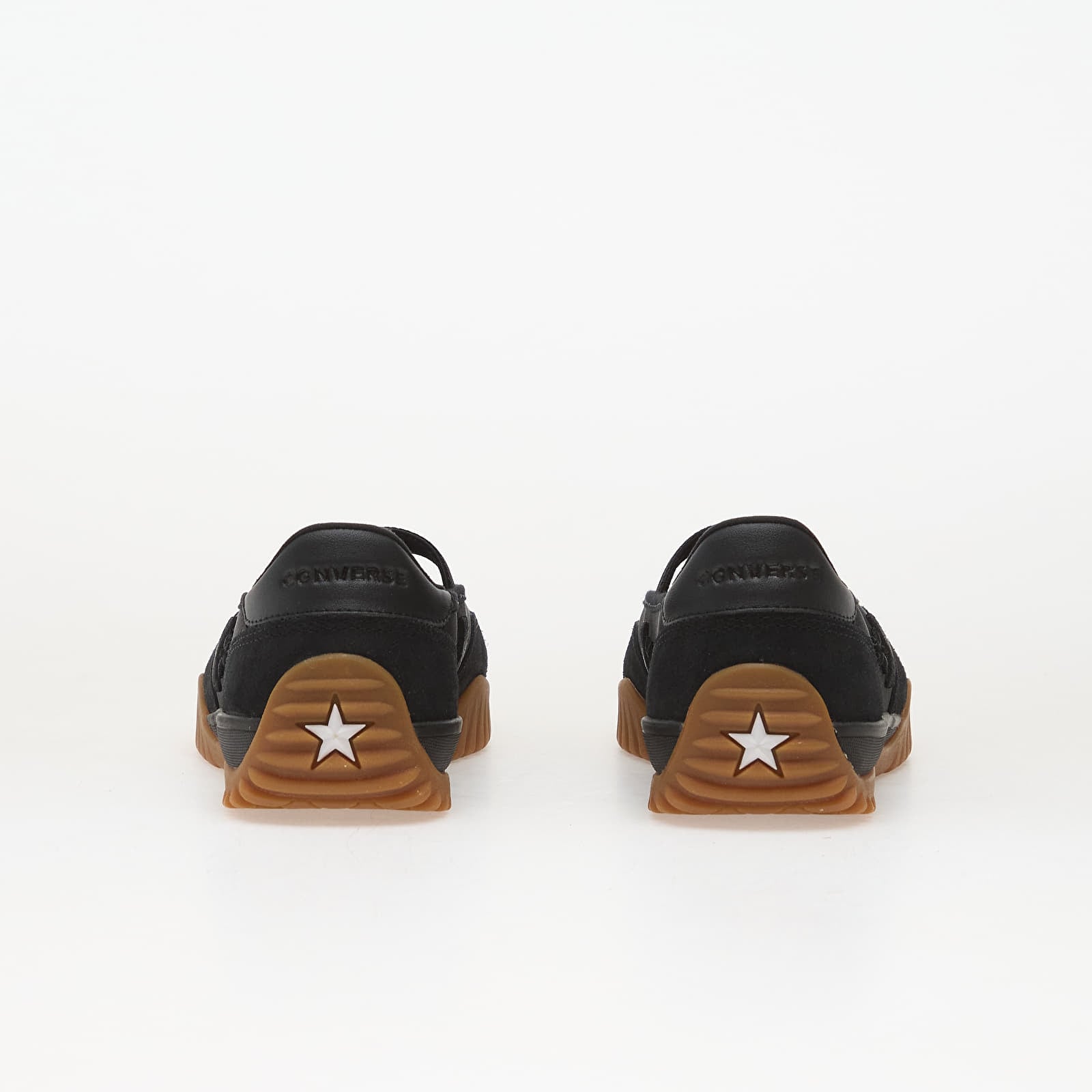 Vīriešu čības un apavi Converse Run Star Trainer Ballet Flat Black/ Black/ Gum