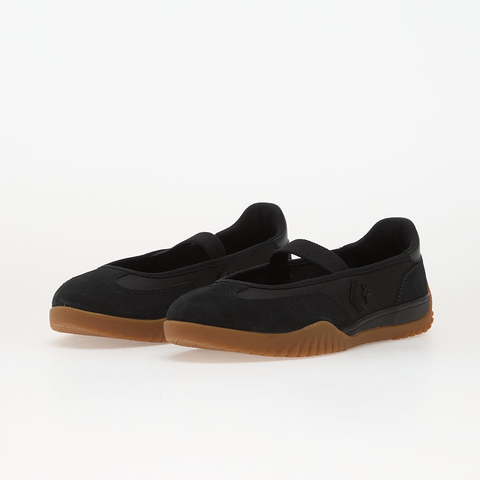Vīriešu čības un apavi Converse Run Star Trainer Ballet Flat Black/ Black/ Gum