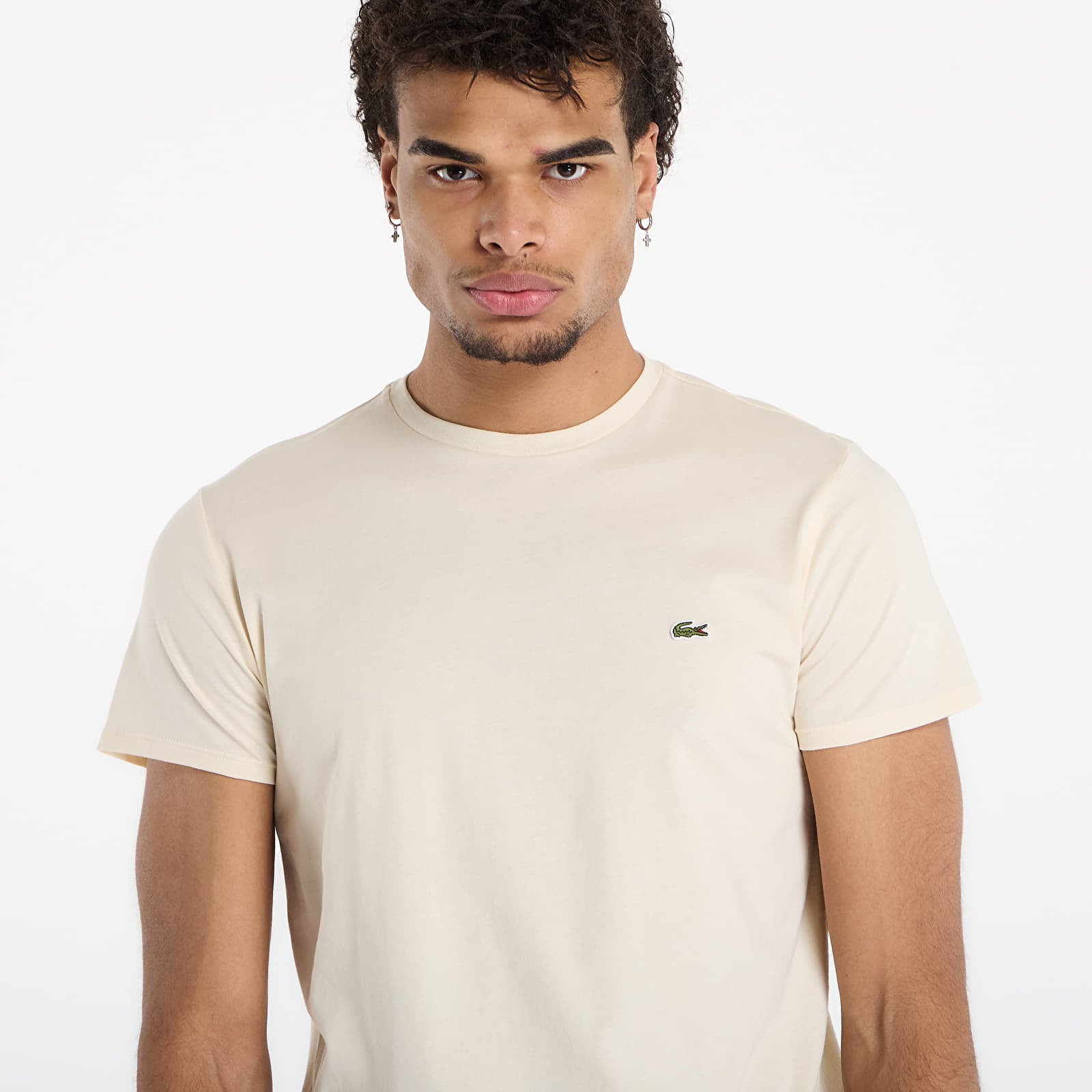 T-Shirts LACOSTE Tee-Shirt Naturel Clair