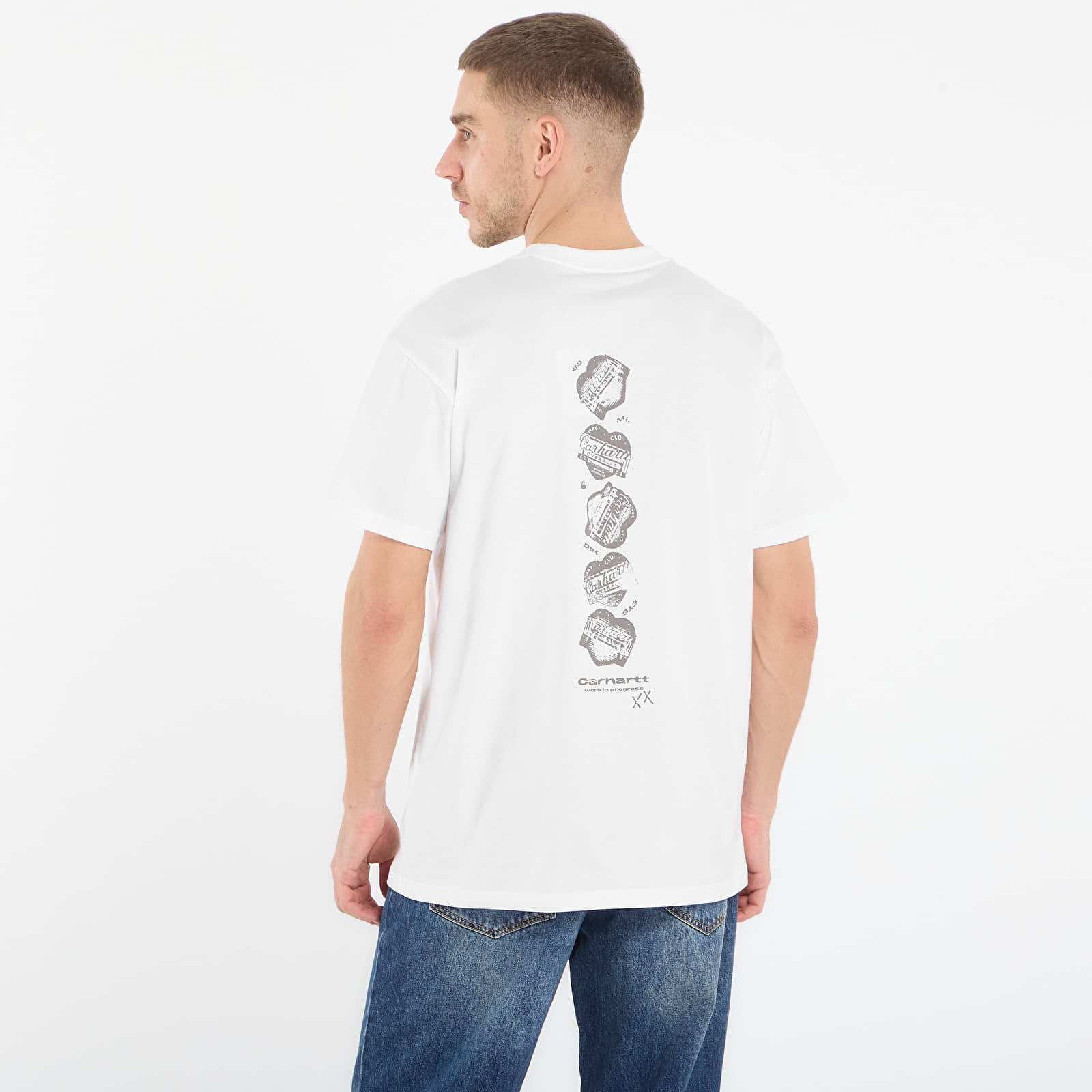 Miesten T-paidat Carhartt WIP S/S Garble T-Shirt UNISEX White