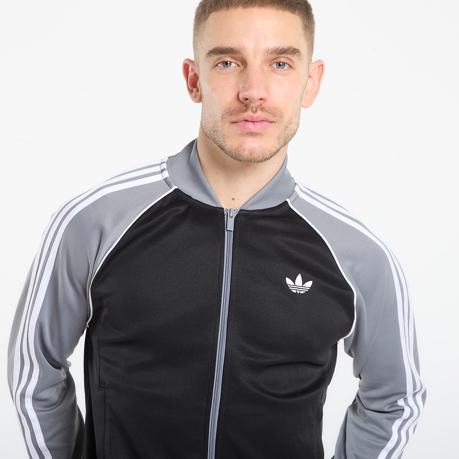 Meeste kampsunid adidas Sst Track Top Black/ Grey/ White
