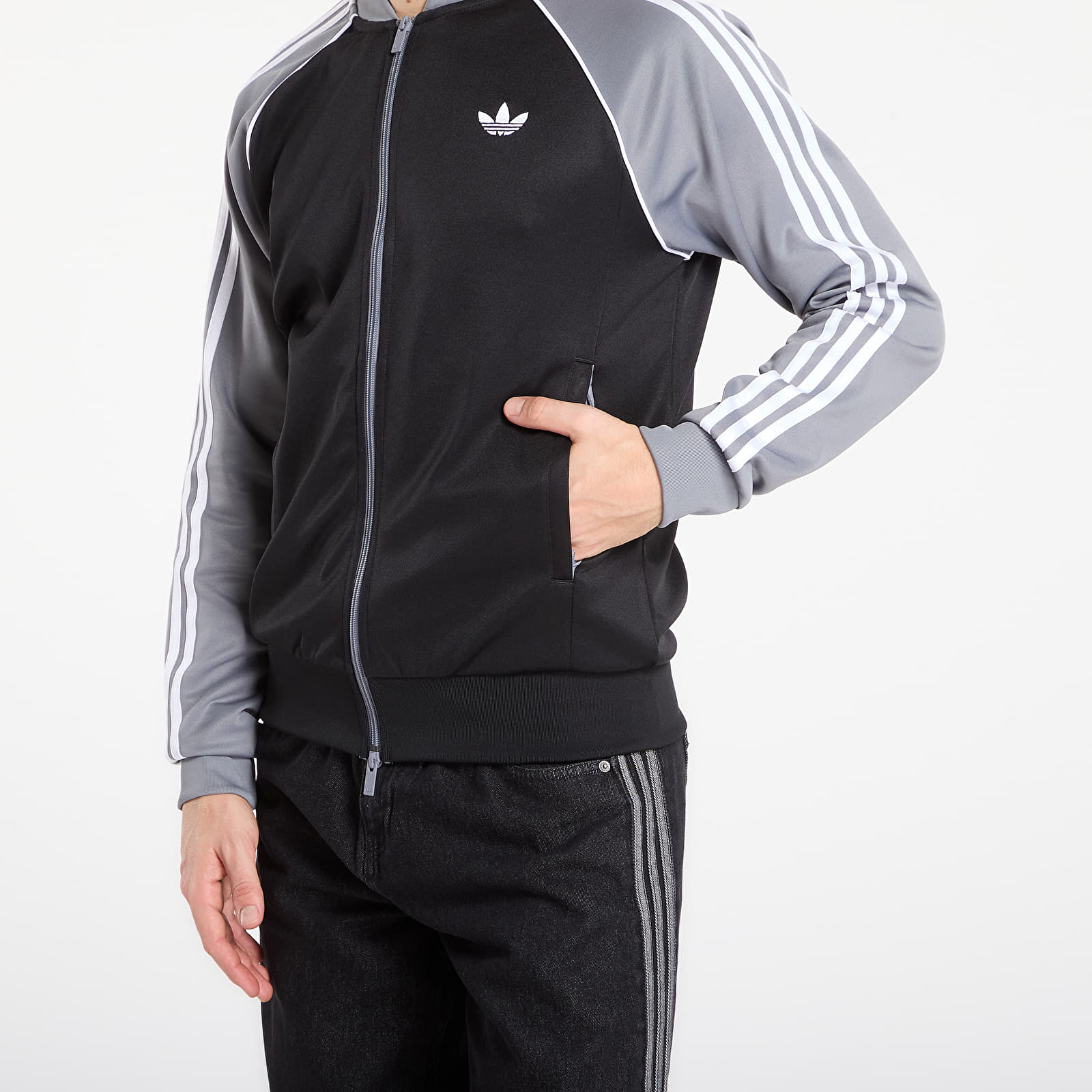 Meeste kampsunid adidas Sst Track Top Black/ Grey/ White