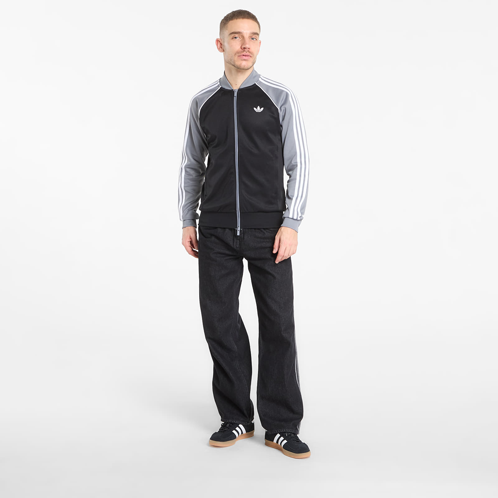 Meeste kampsunid adidas Sst Track Top Black/ Grey/ White