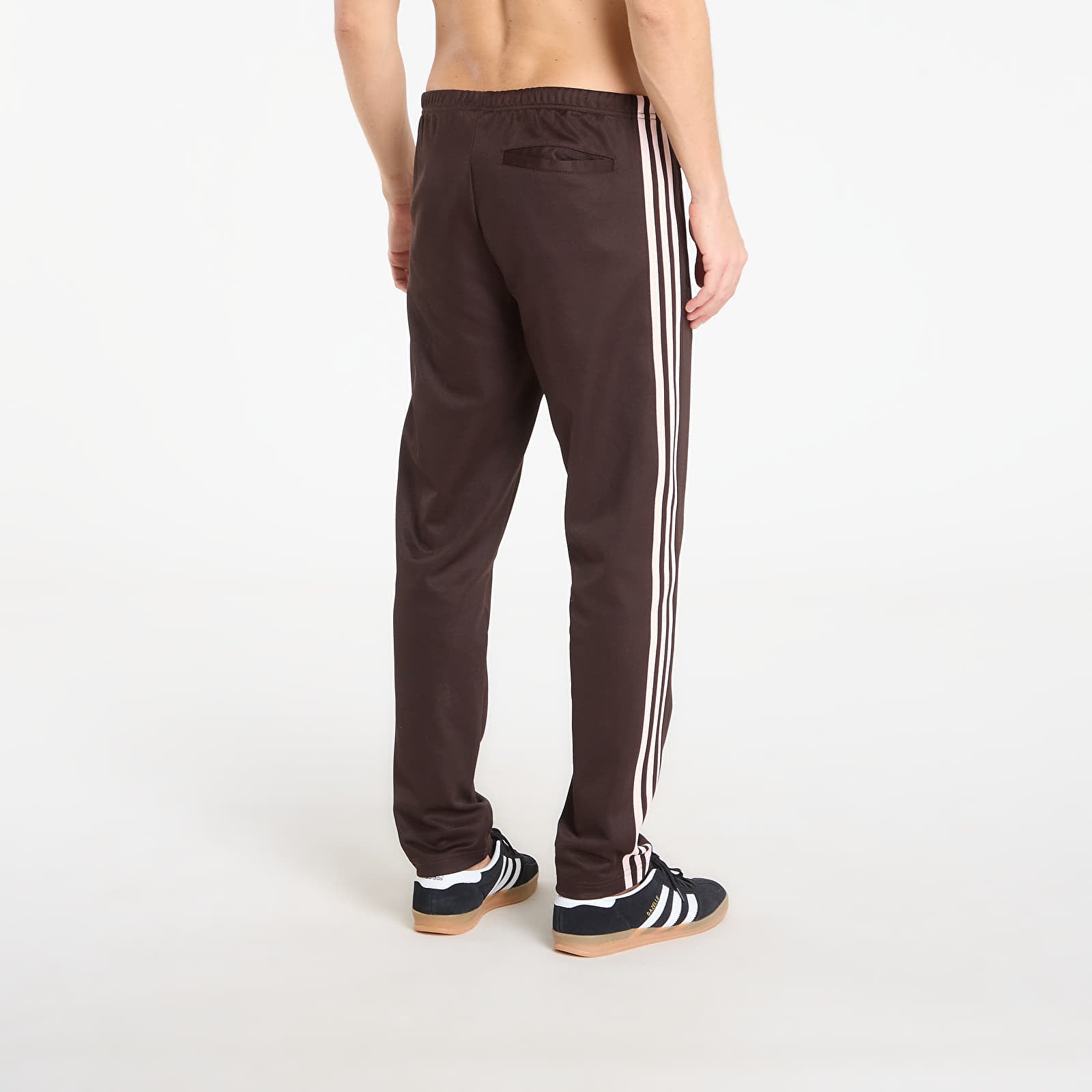 Férfi melegítőnadrágok adidas Classic Track Pants Aurora Coffee/ Sandy Pink