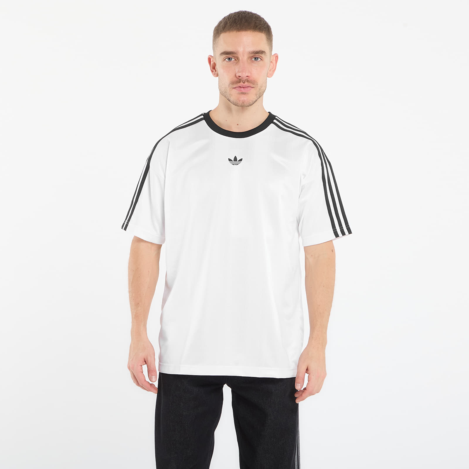Pánske tričká adidas Adicolor Jacquard Jersey White
