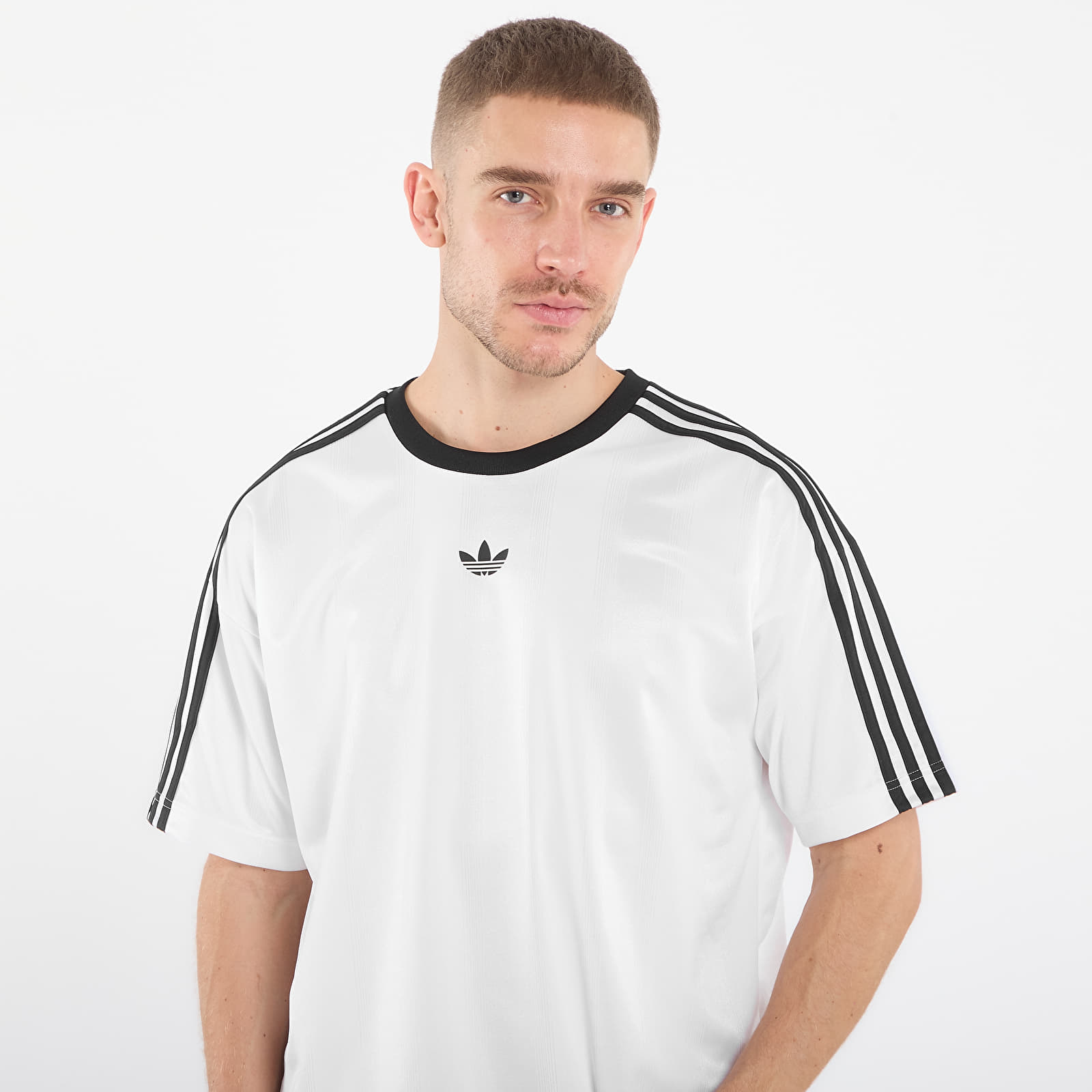 Pánske tričká adidas Adicolor Jacquard Jersey White