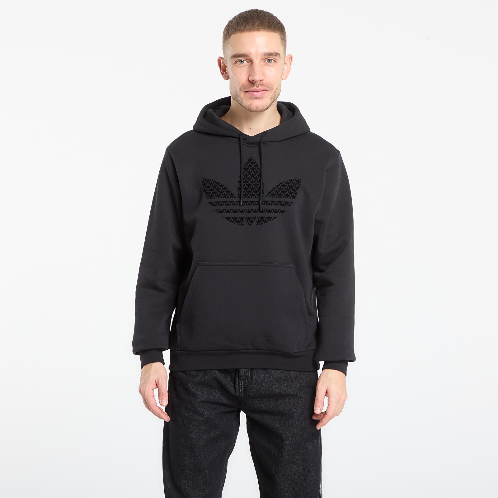 Meeste kampsunid adidas Monogram Infill Hoodie Black