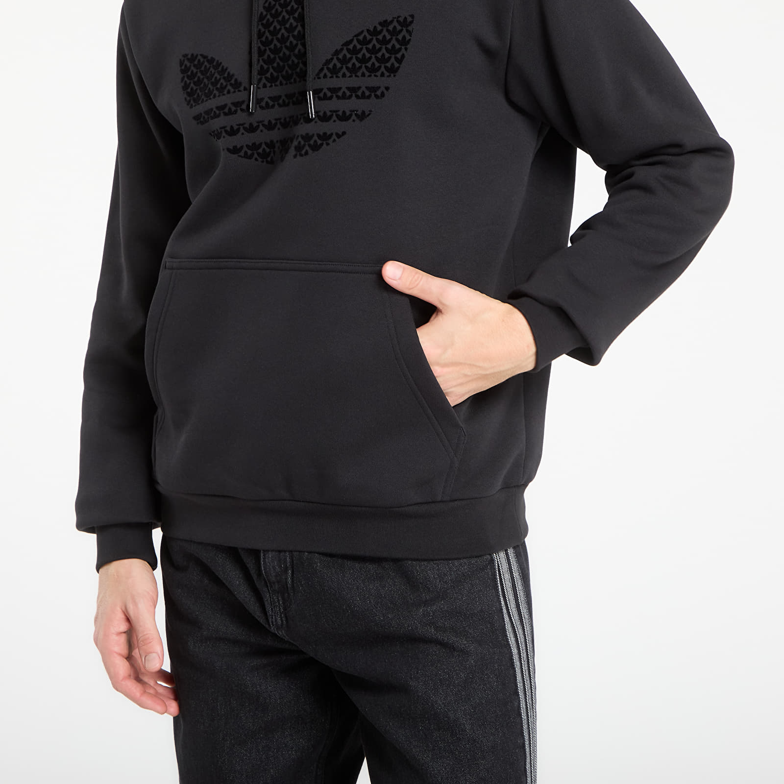 Meeste kampsunid adidas Monogram Infill Hoodie Black