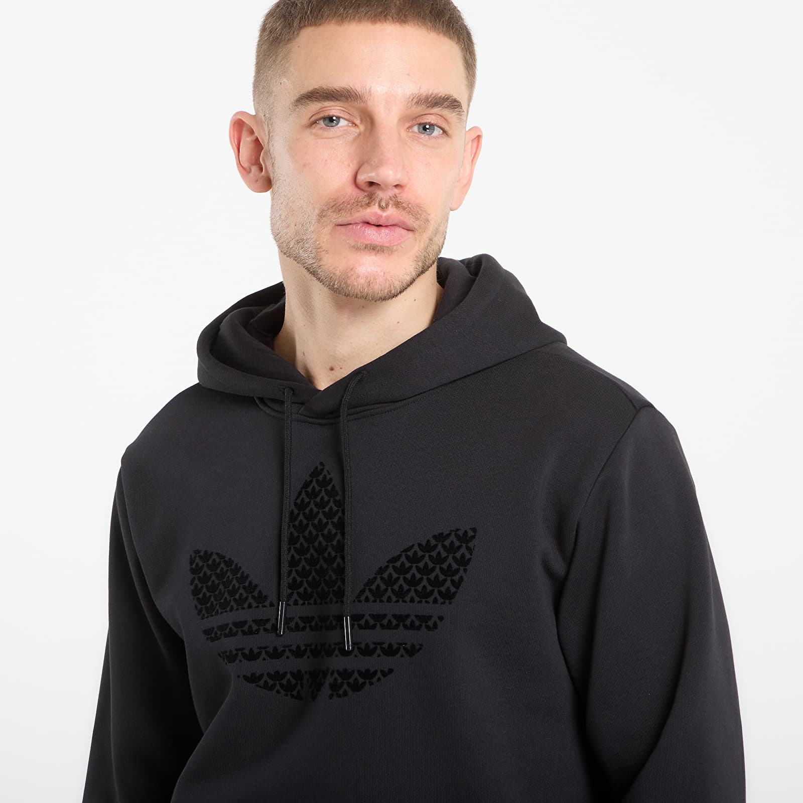 Meeste kampsunid adidas Monogram Infill Hoodie Black