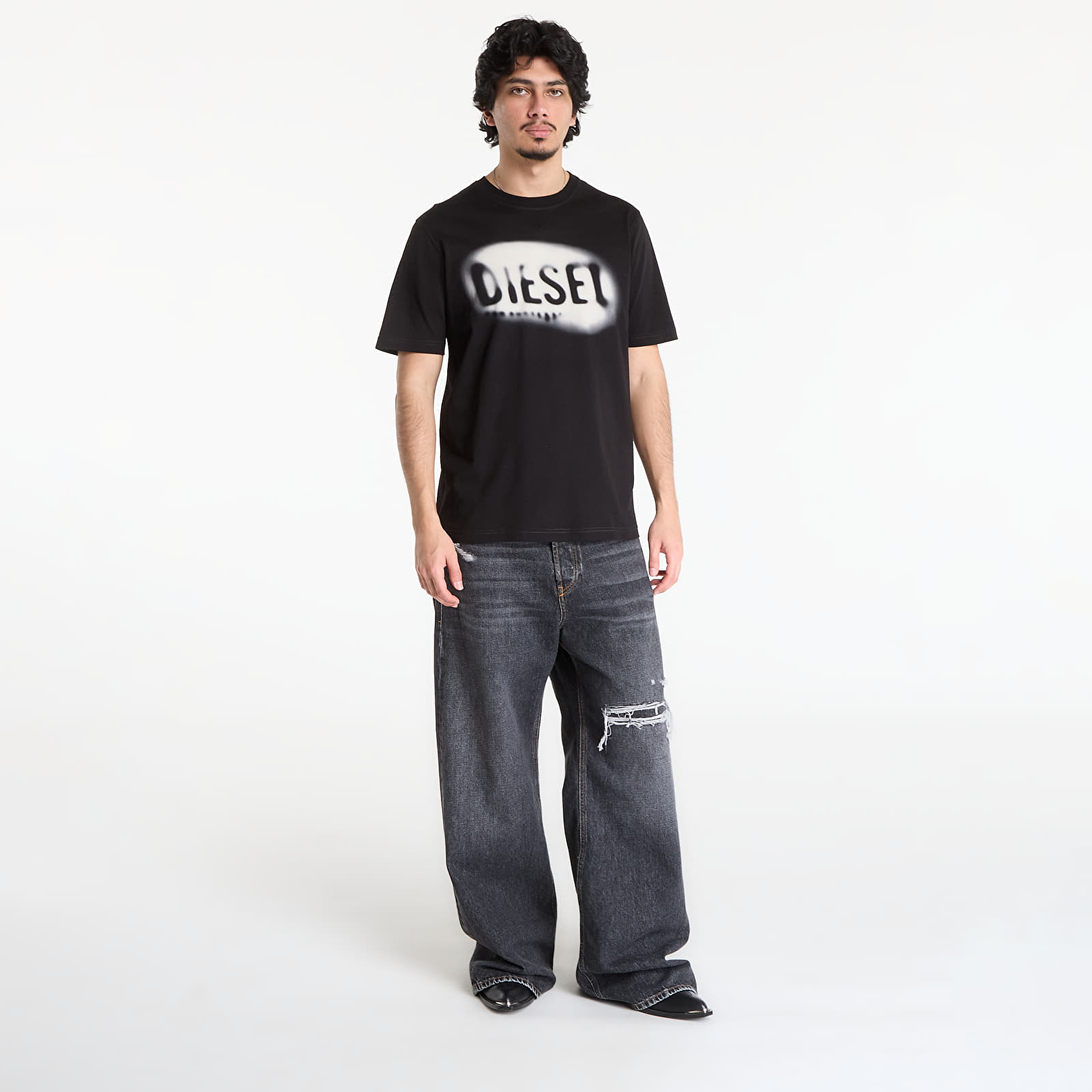 Men's T-shirts Diesel T-Adjust-V2 T-Shirt Black