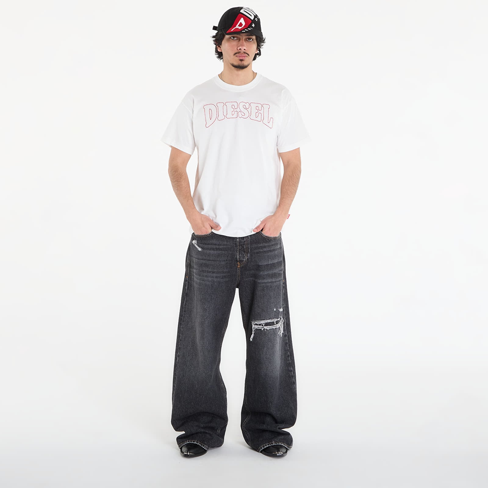 Magliette da uomo Diesel T-Norm-V10 T-Shirt Off White