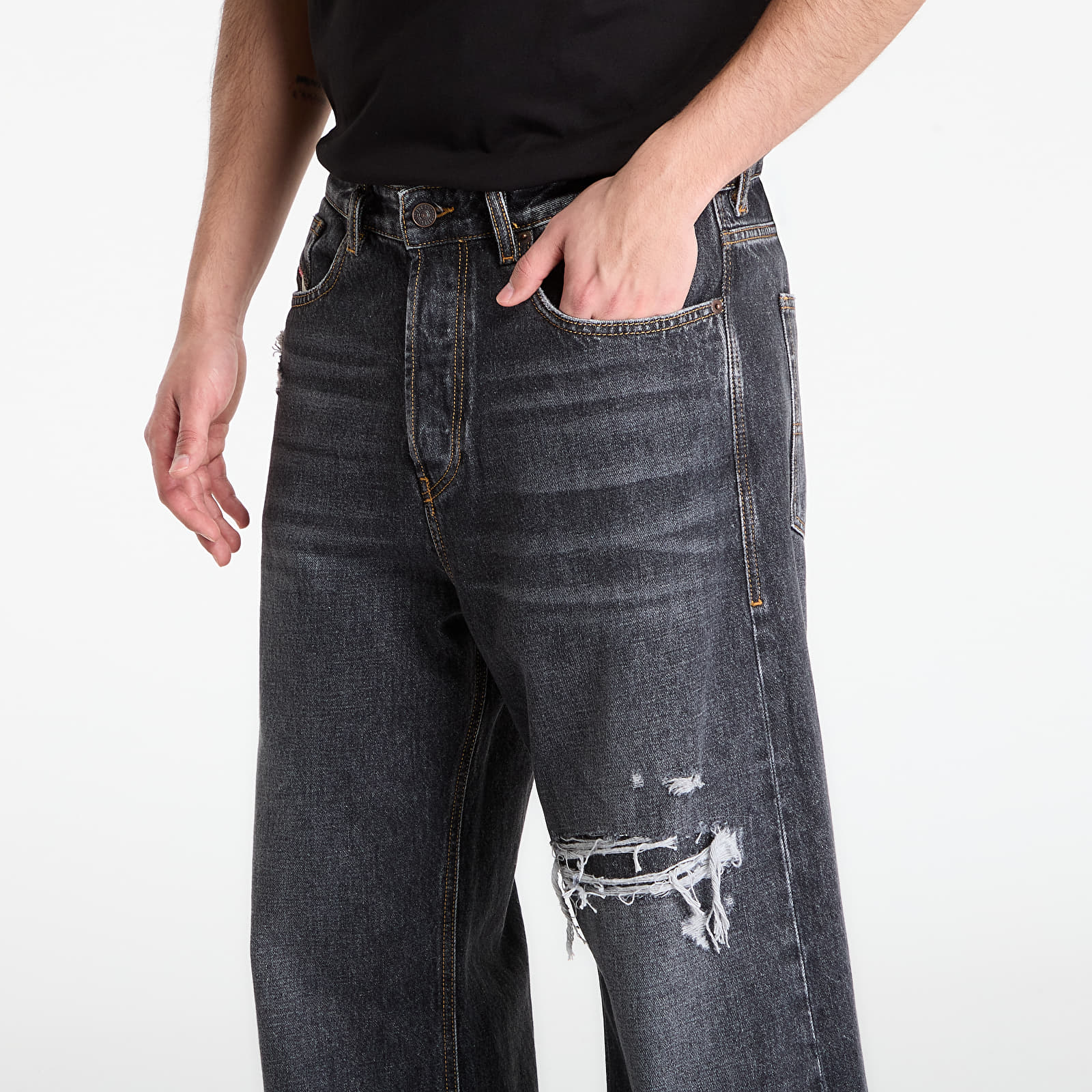 Men's trousers Diesel D-Rise Trousers Black/ Blue