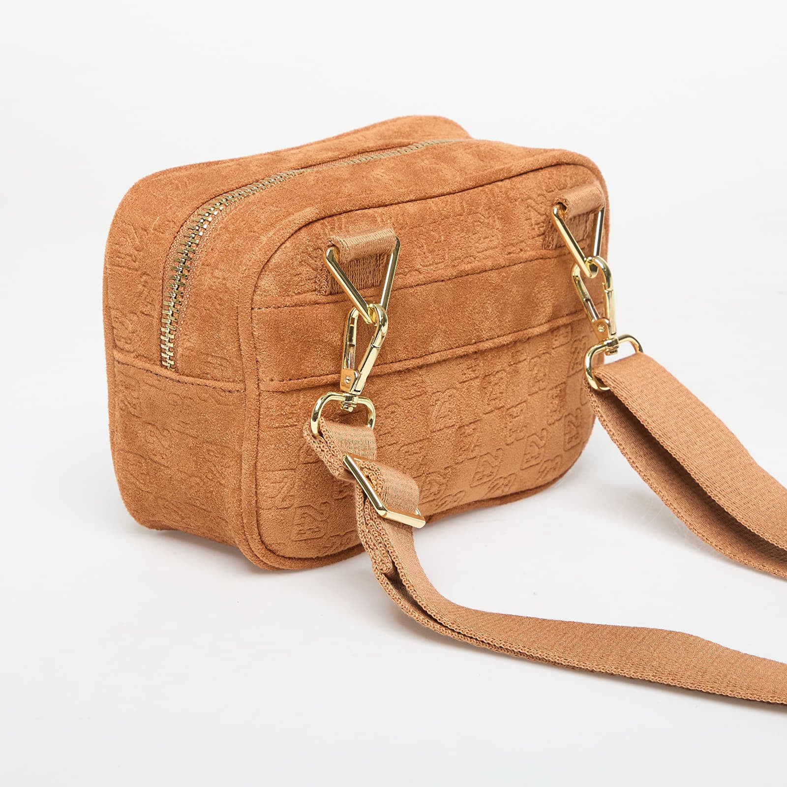 Vīriešu plecu somas Jordan Jam Suede Monogram Camera Bag Cognac