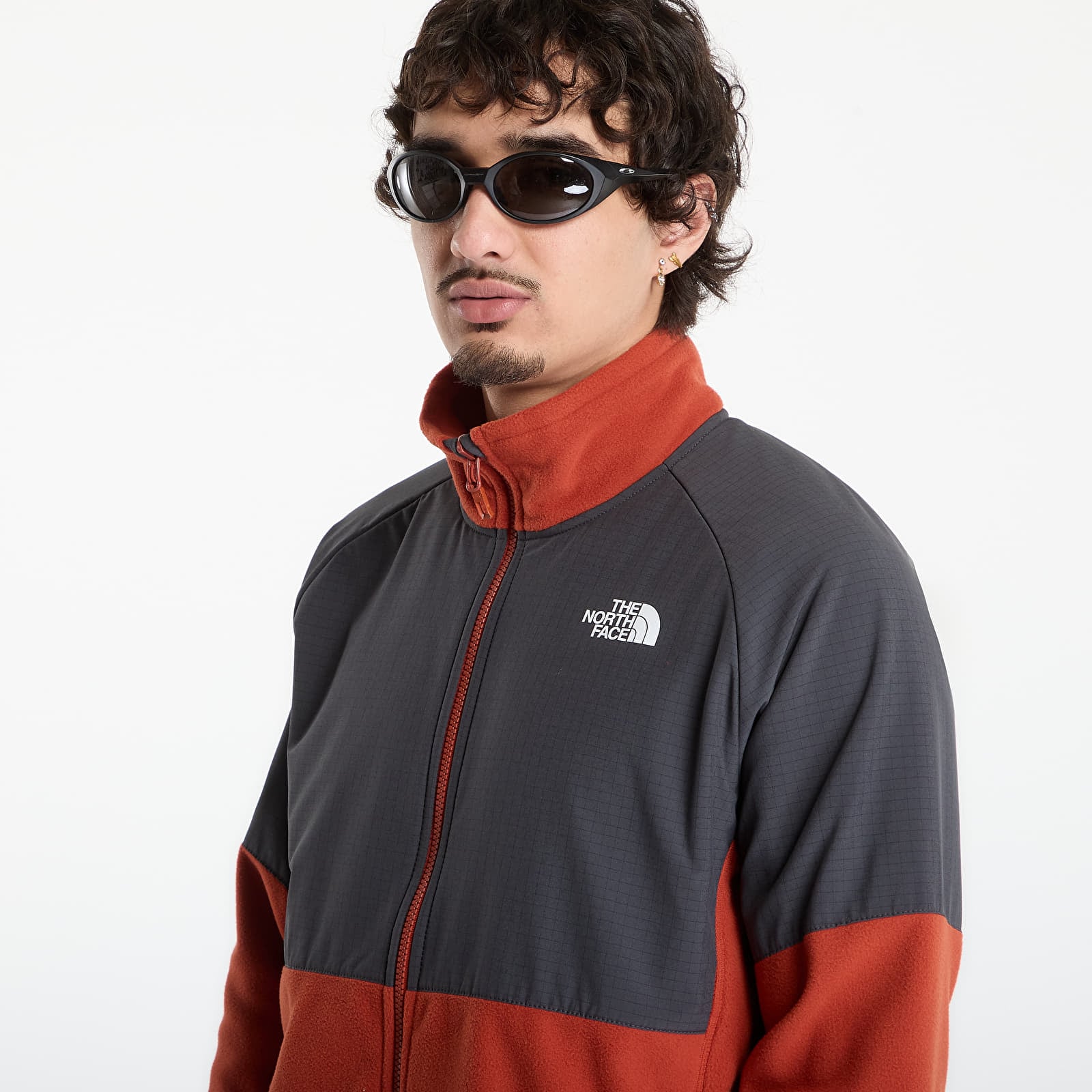 Herrenjacken The North Face Glacier Heavyweight Full Zip Jacket Iron Clay/ Asphalt Grey