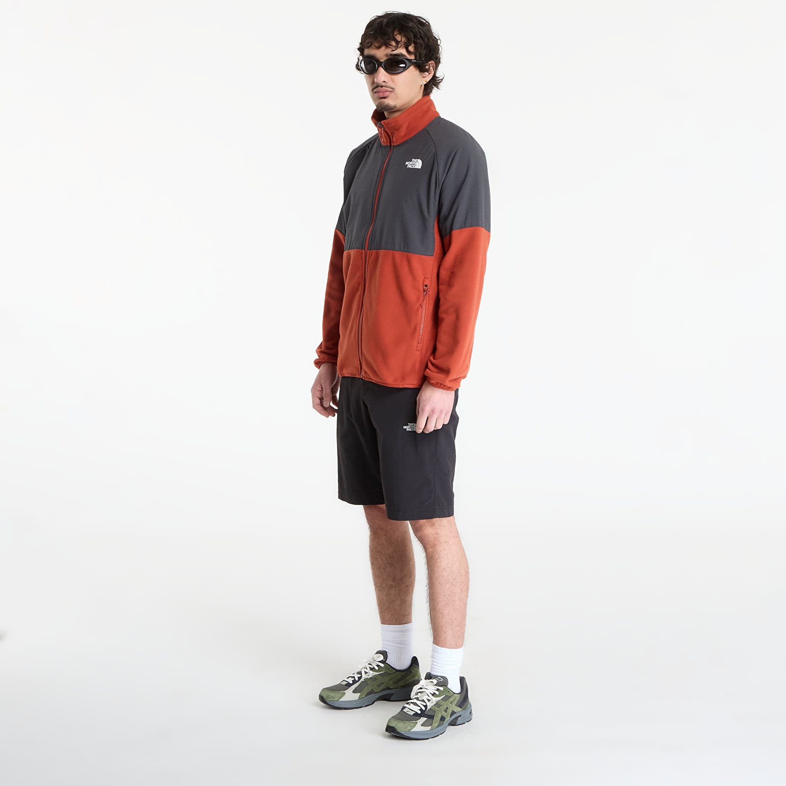 Herrenjacken The North Face Glacier Heavyweight Full Zip Jacket Iron Clay/ Asphalt Grey