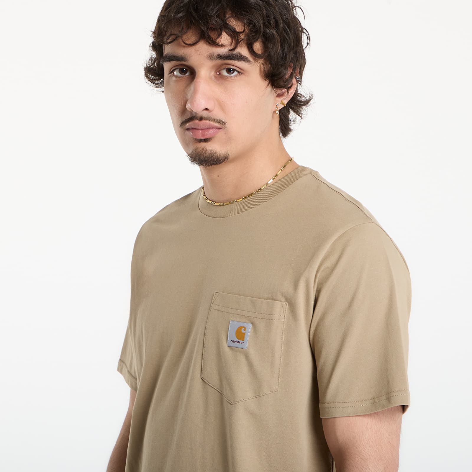 T-shirts för män Carhartt WIP S/S Pocket T-Shirt UNISEX Iroko