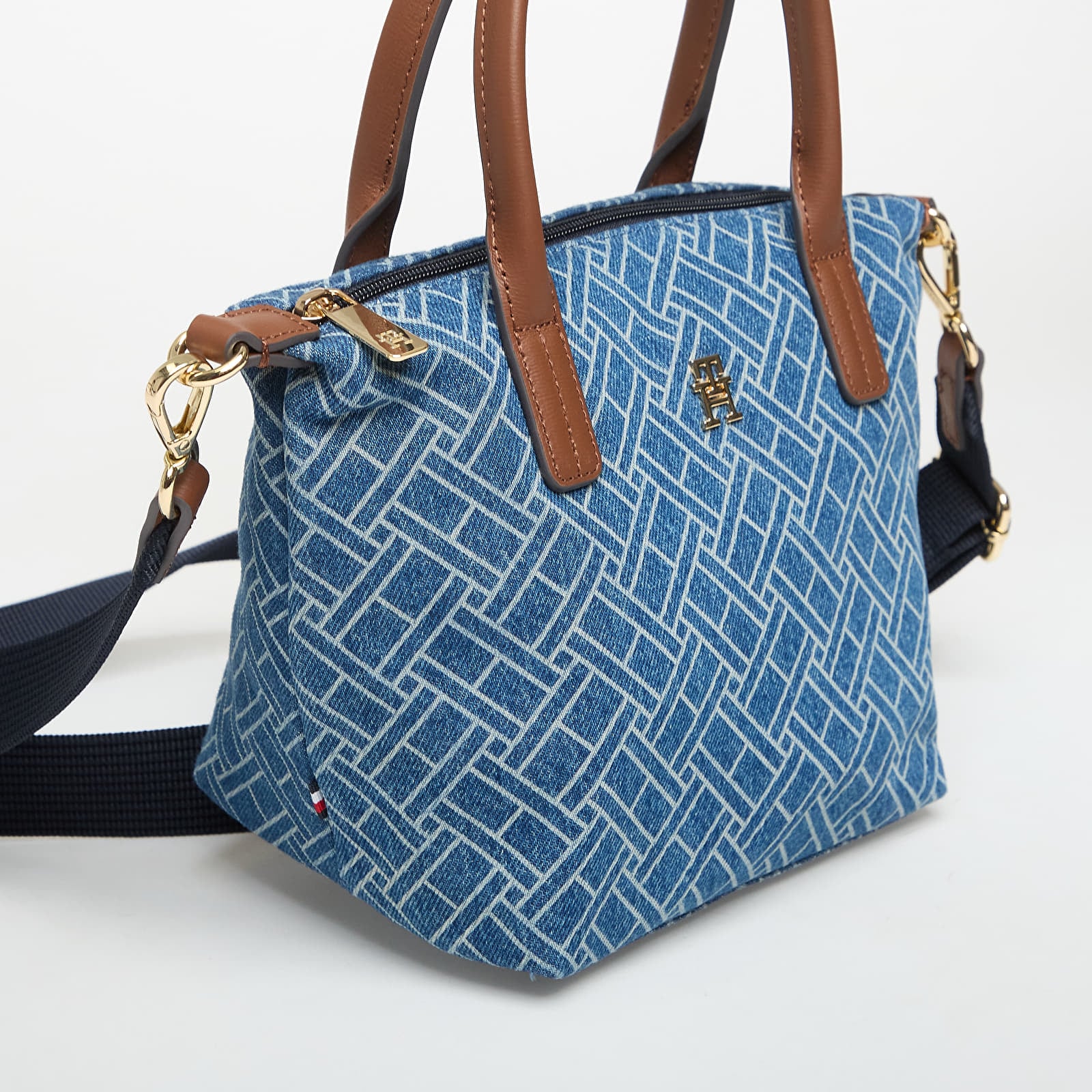 Sacs à main Tommy Hilfiger Popette Mini Tote Denim Flag Dark Blue Indigo