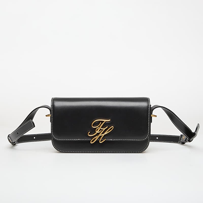 Tommy Hilfiger Script Flap Crossover Black