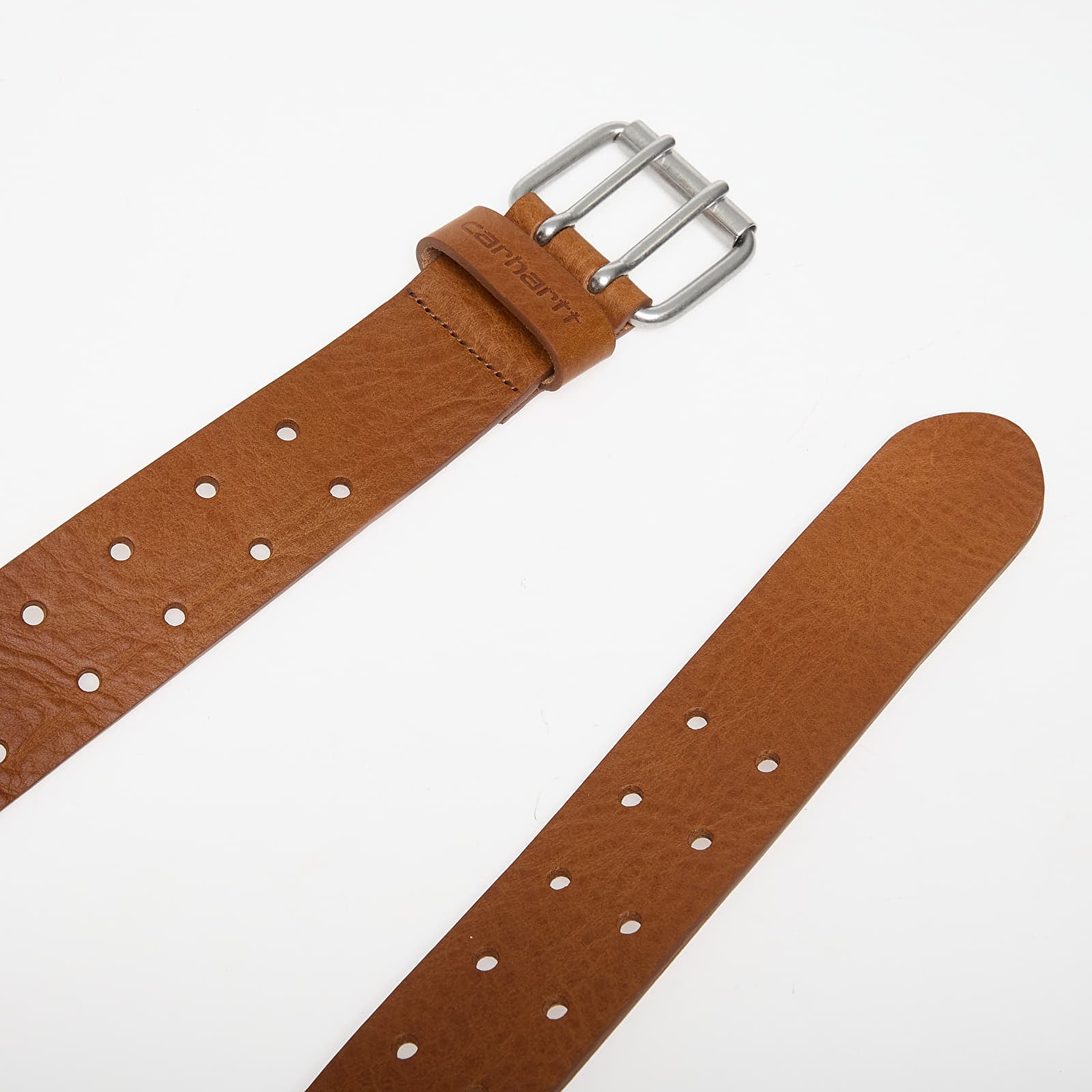 Muški remeni Carhartt WIP Double Script Belt Cognac/ Silver