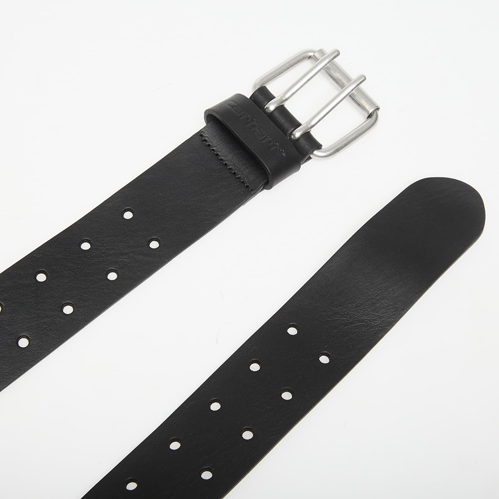 Men's belts Carhartt WIP Double Script Belt Black/ Silver