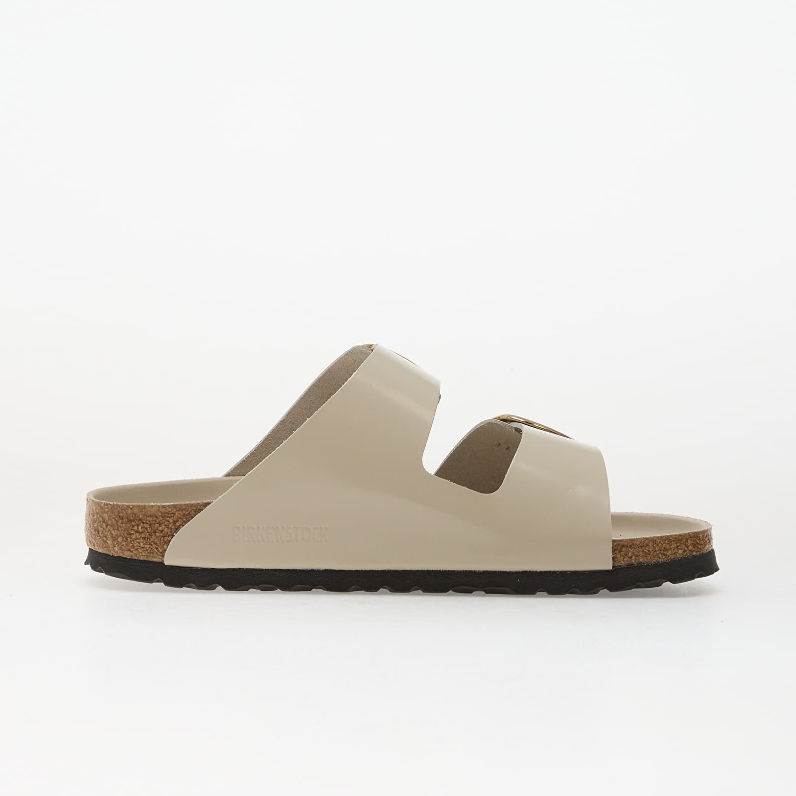 Naiste tossud ja kingad Birkenstock Arizona Big Buckle Natural Leather Patent Women High-Shine Oyster