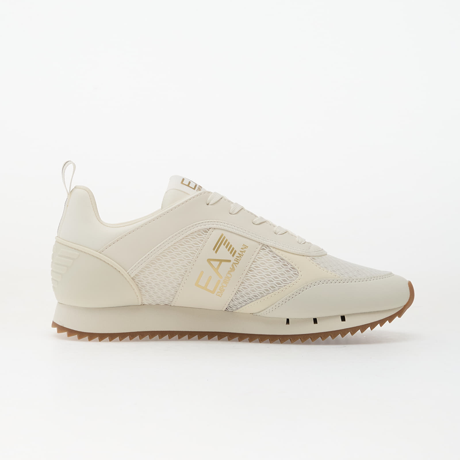 Sneakers och skor för kvinnor EA7 Emporio Armani Sneaker Blac Triple Off White/ Gold Logo/ Hon