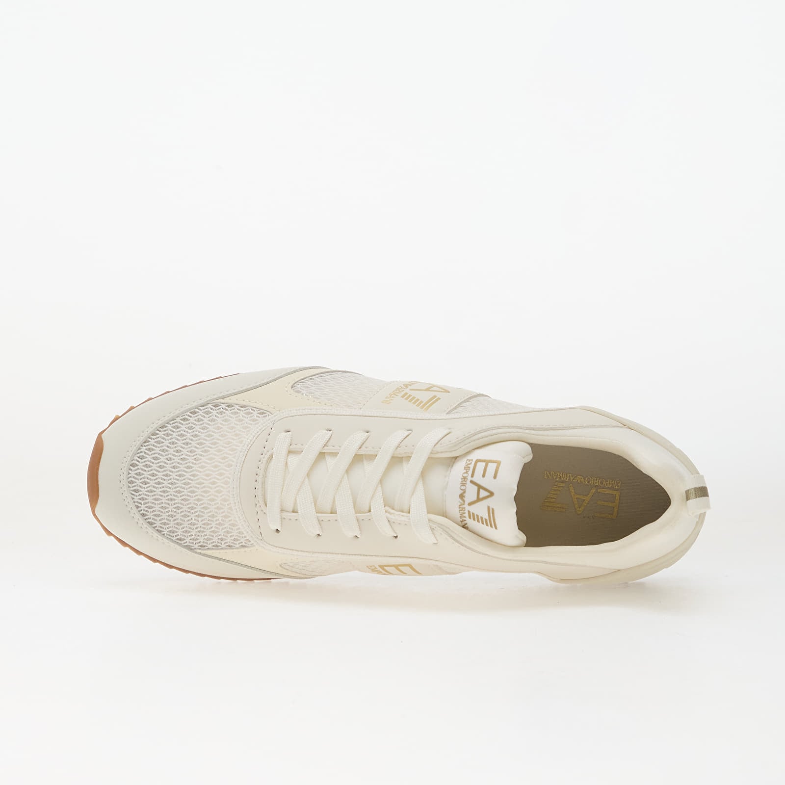 Sneakers och skor för kvinnor EA7 Emporio Armani Sneaker Blac Triple Off White/ Gold Logo/ Hon