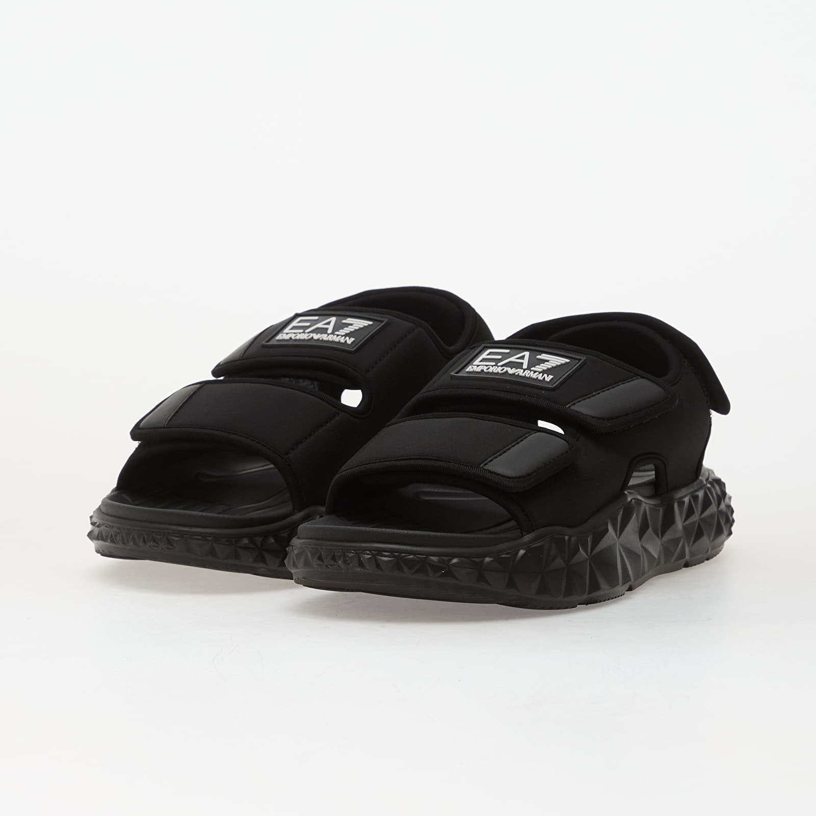 Miesten lenkkarit ja kengät EA7 Emporio Armani Kombat Sandal Triple Black/ White