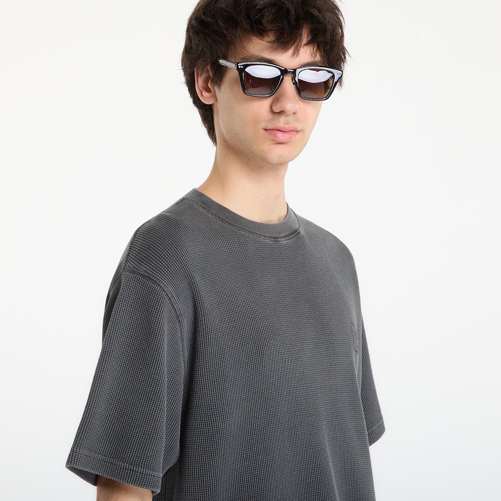 Pánská trička Carhartt WIP S/S Nelson Waffle T-Shirt UNISEX Black