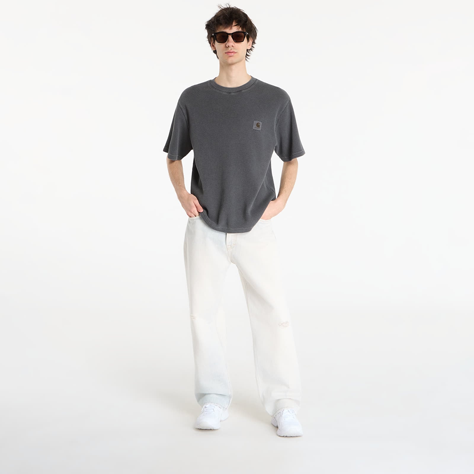 Pánská trička Carhartt WIP S/S Nelson Waffle T-Shirt UNISEX Black