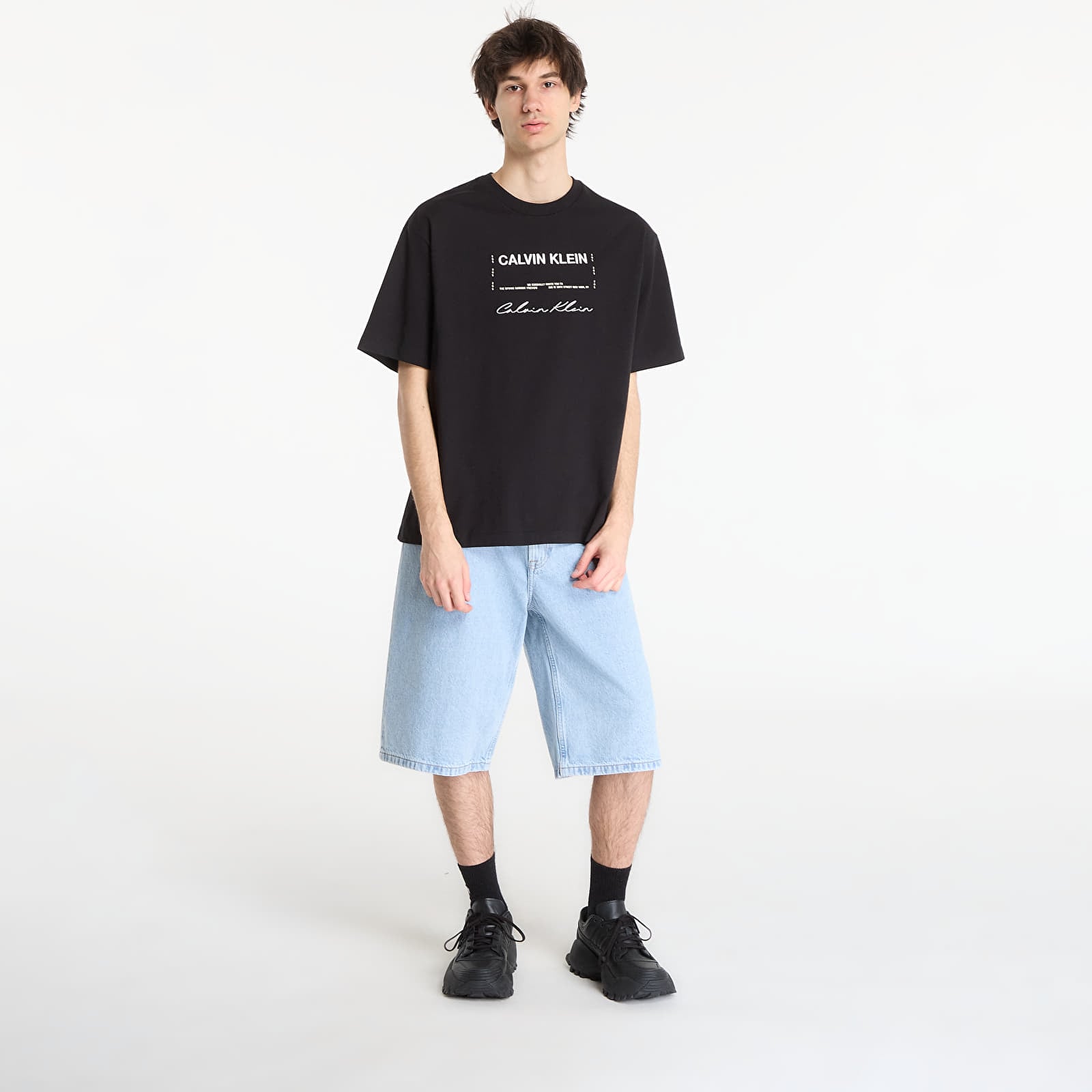 Мъжки къси панталони Calvin Klein Jeans Long Short Rival Blue