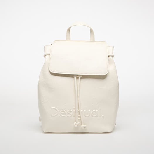 Ryggsäck Desigual Back Half Logo Luena Mini Ecru Backpack White