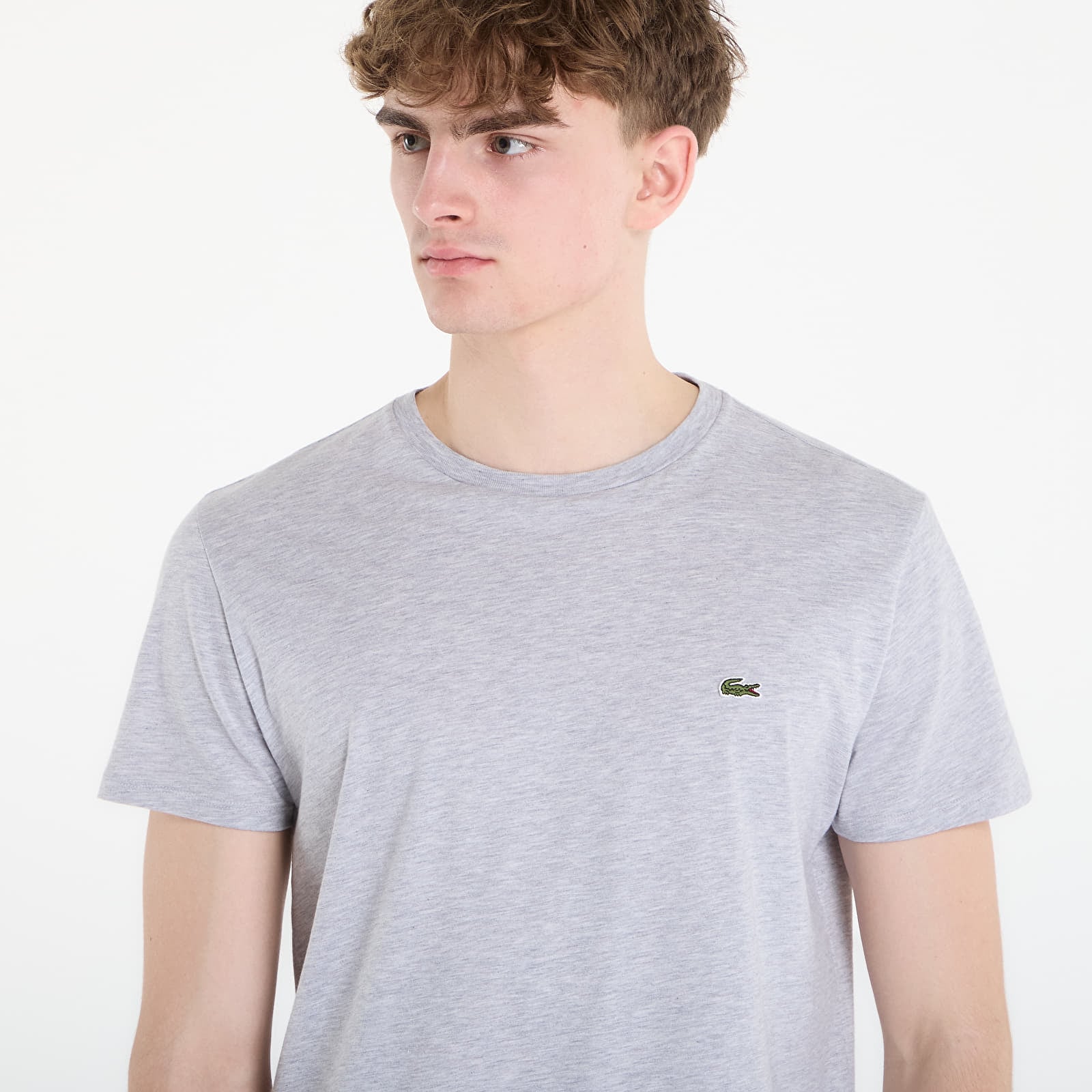 T-skjorter for menn LACOSTE Tee-Shirt Silver Chine